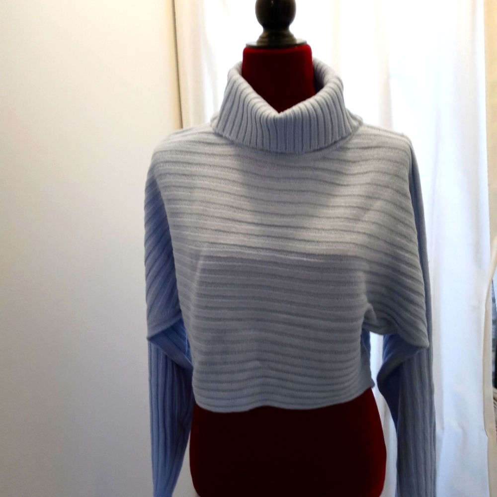 New Look Cowl Neck Cropped Sweater Sz L NWOT